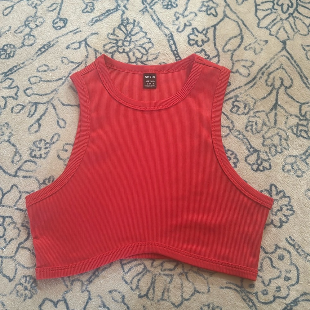 SHEIN crop top red